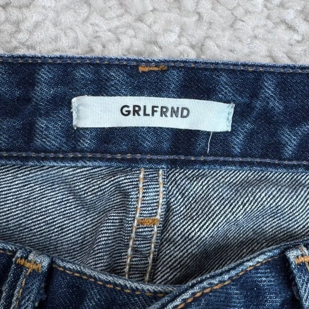 GRLFRND Cindy Button Front Cut Off Shorts Distress Babylon